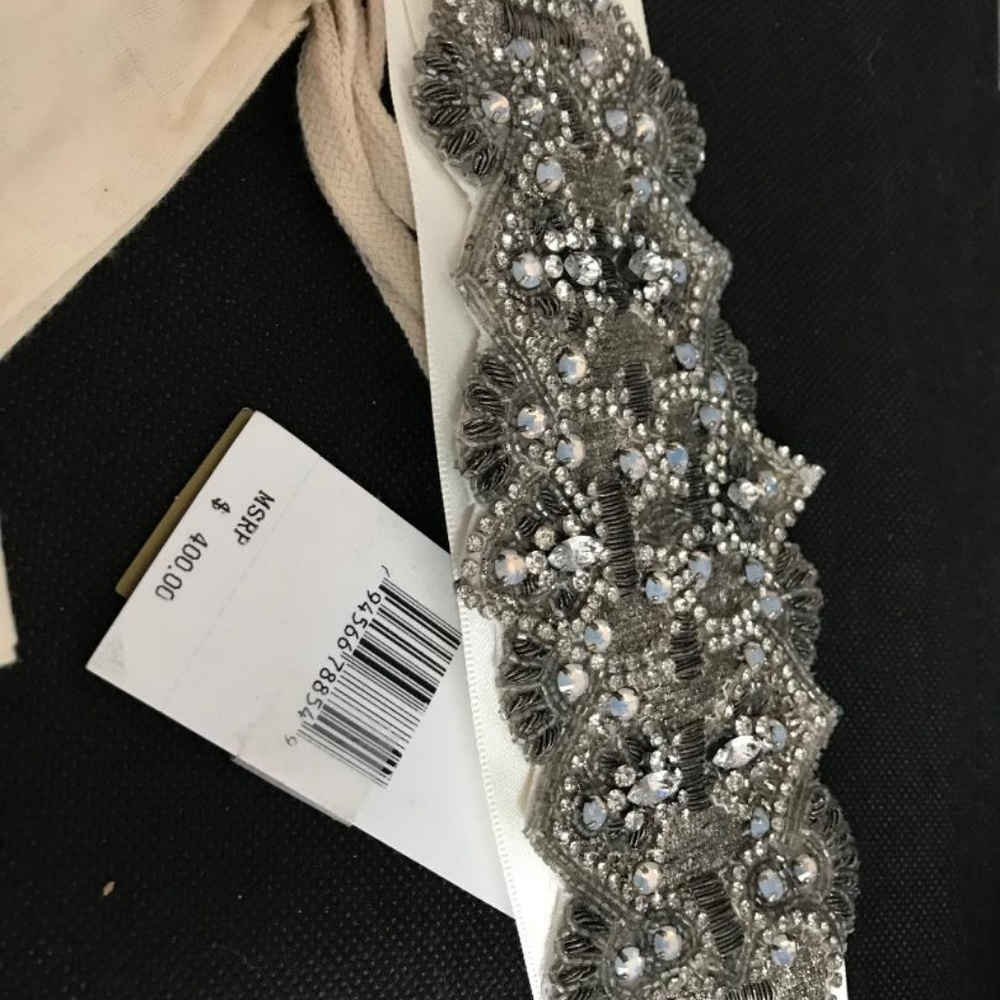 Nicole Miller Metallic Crystal Belt